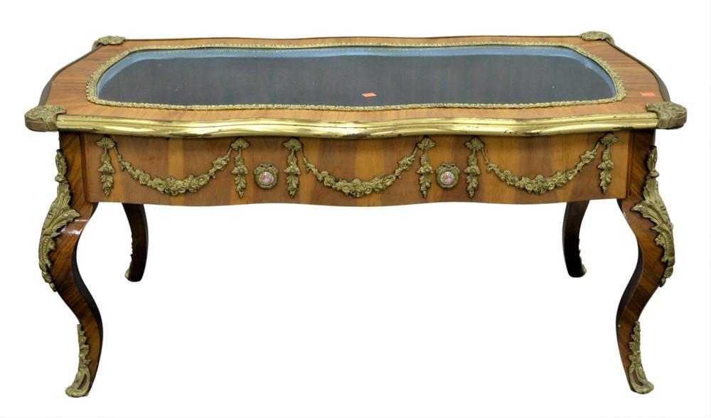 Louis XV Style Vitrine Coffee Table, having ormolu (1 of 7)