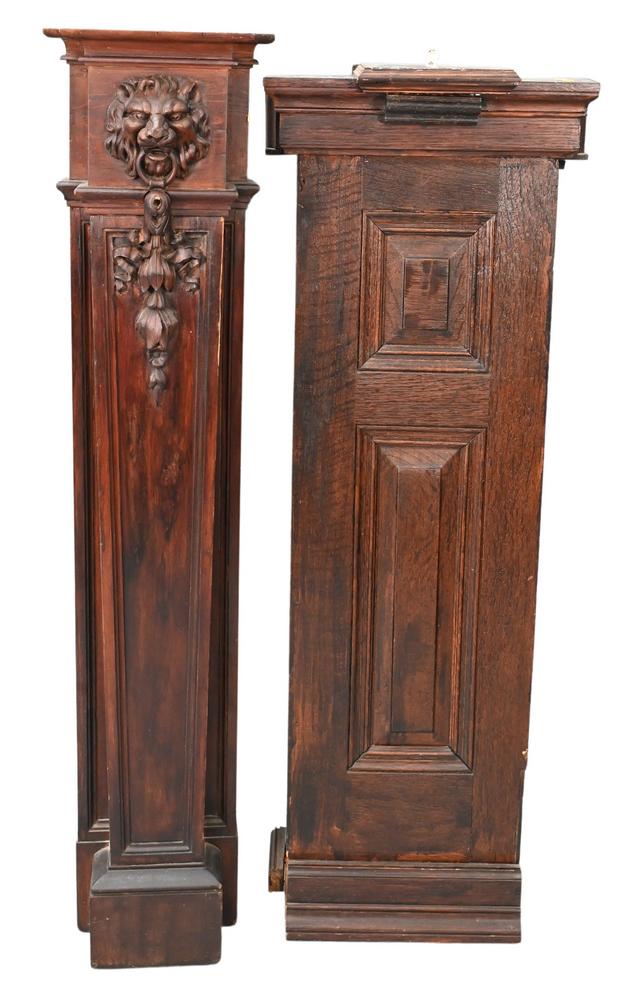 Two Architectural Column Pedestals, having oak with (1 of 5)