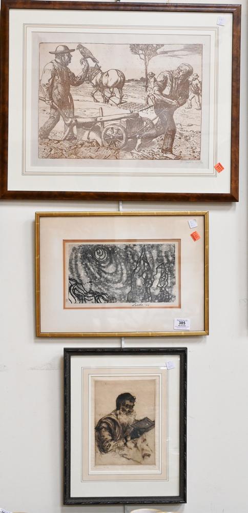 Five Framed Pieces, to include Jean Cocteau, (1 of 7)