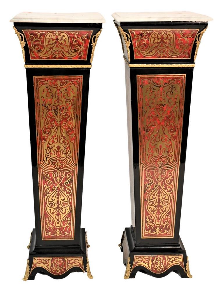 Pair of Contemporary Boulle Style Pedestals, having (1 of 7)