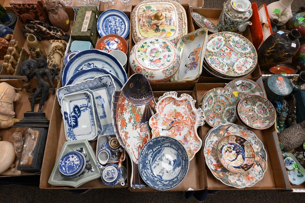 Six Tray Lots, to include chinese porcelain, rose (1 of 4)