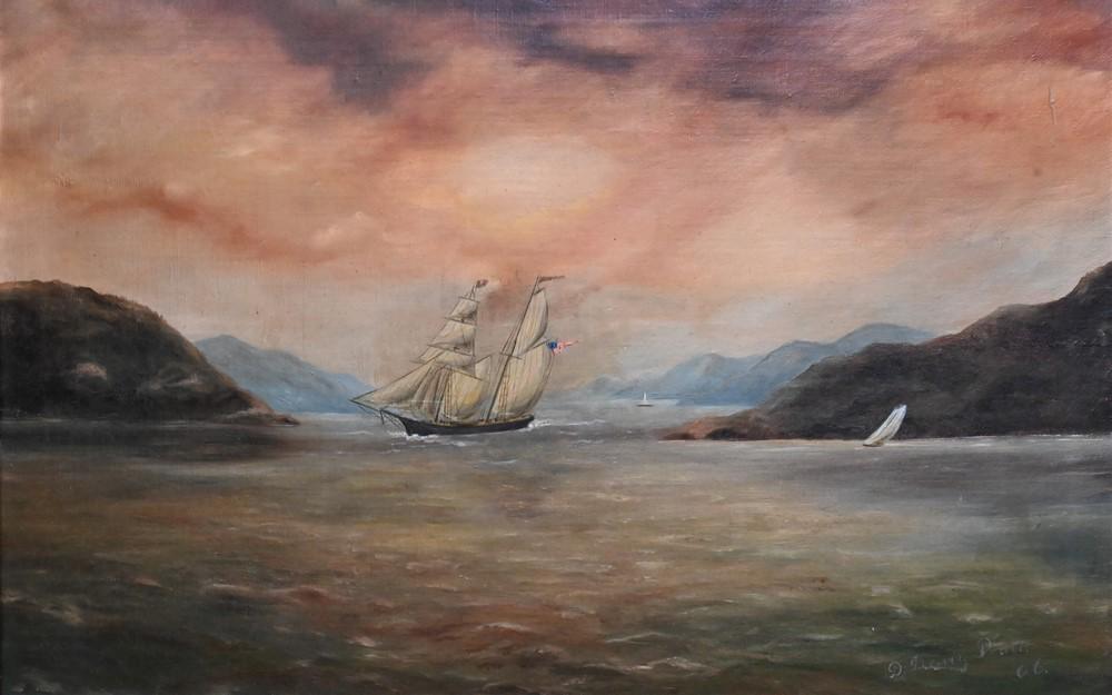 D. Dewey Pratt, "The Golden Gate San Francisco", oil on (1 of 5)