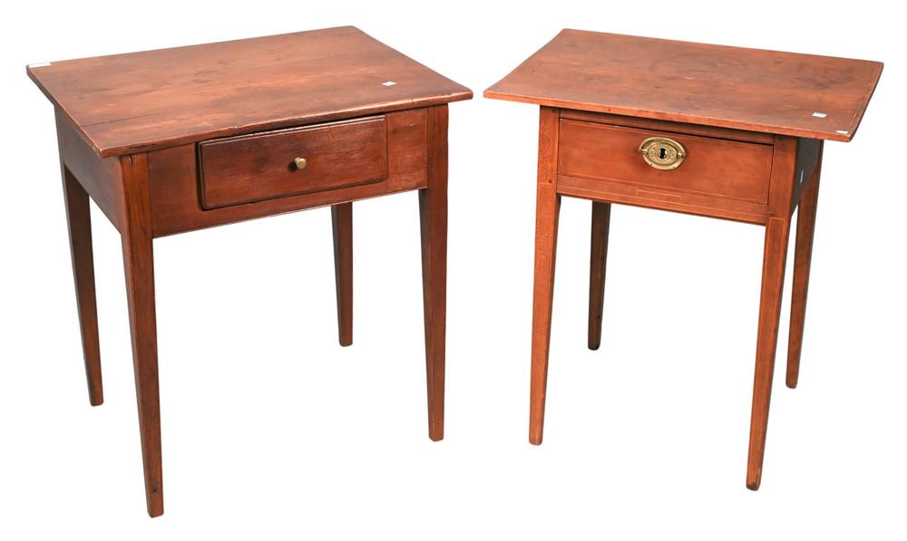Two Mahogany Federal One Drawer Stands, one having (1 of 4)