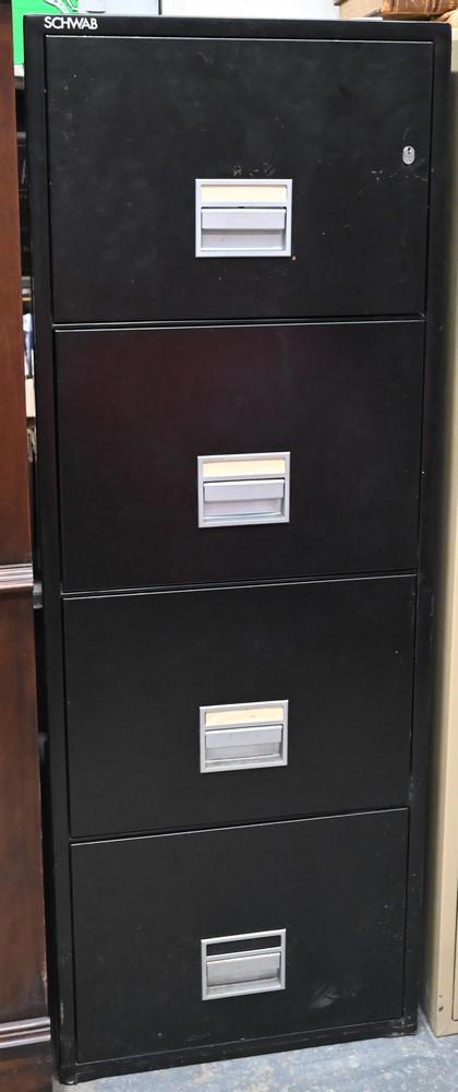 Schwab Four Drawer Fireproof File Cabinet, height 54 (1 of 3)