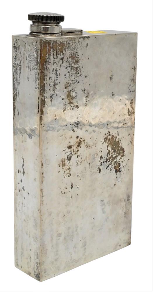 Sterling Silver Hand Wrought Flask, height 8 1/2 inches, 18.9 t.oz. (1 of 3)