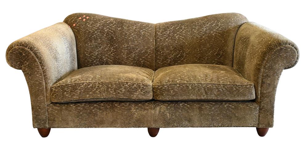 Baker Custom Upholstered Sofa, height 35 inches, length 86 inches. (1 of 4)