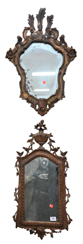 Two Continental Mirrors, 19th C, 31" x 16" and 30" x 19" (1 of 5)