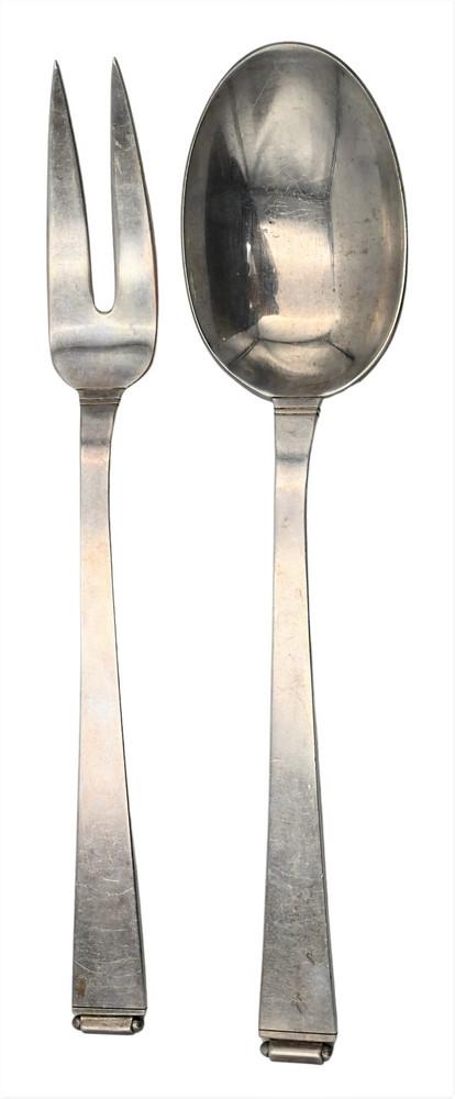 Cartier by Gorham Two Piece Sterling Silver Serving Set, length 8 1/2 inch, 6.2 t.oz. (1 of 5)