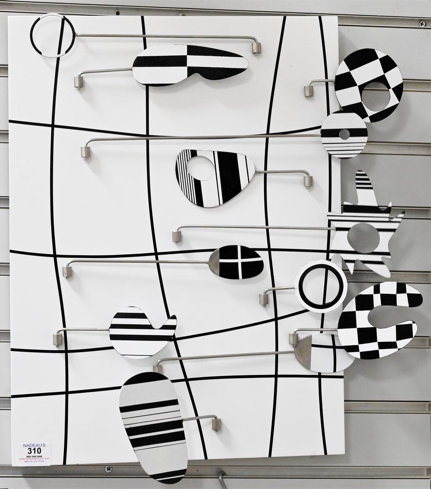 Two Piece Lot, to include Brad Howe (born 1959), steel and polyurethane sculpture, titled "Black and (1 of 5)