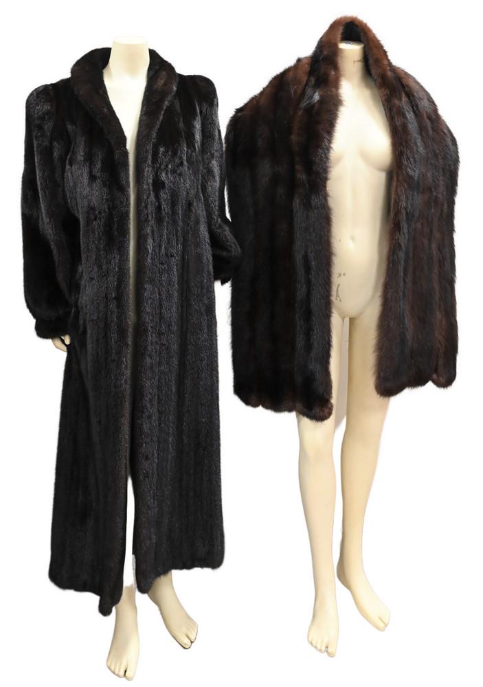 Two Piece Fur Lot, to include Lerner's Furs full length sheared mink women's jacket; along with a (1 of 4)