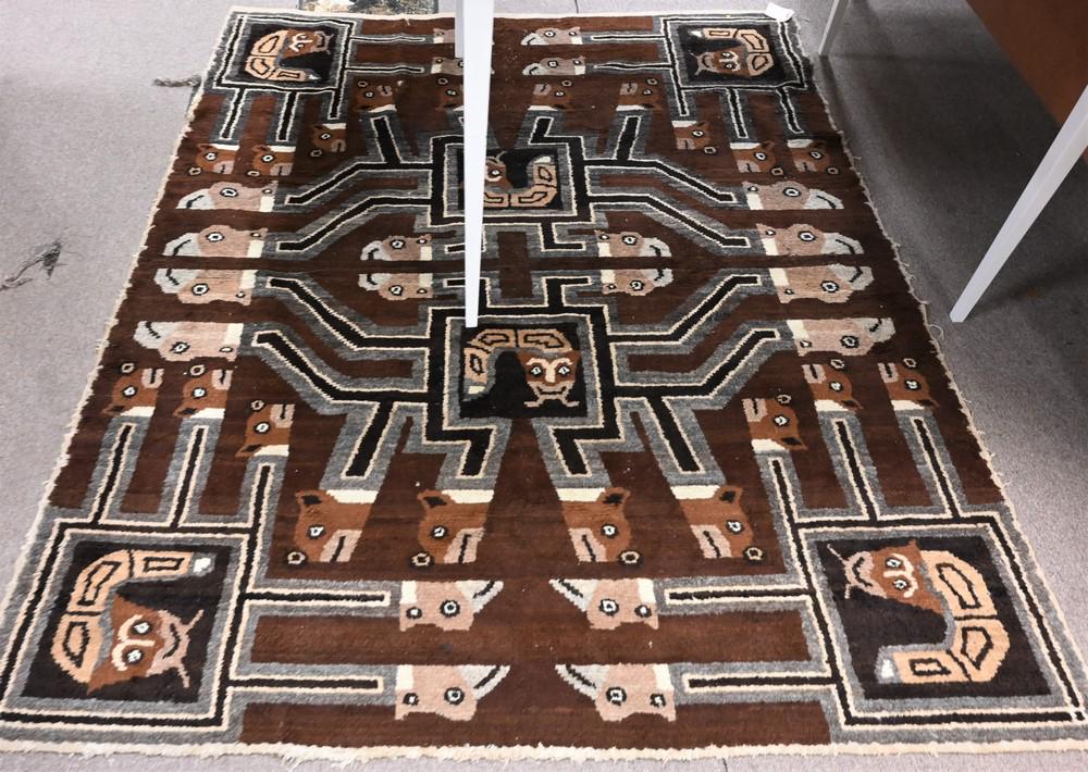 Four Throw Rugs, to include two Native American, 2' 10" x 3' 10"; 2' 3" x 4' 6"; 4' 10" x 6' 2"; 1' (1 of 4)