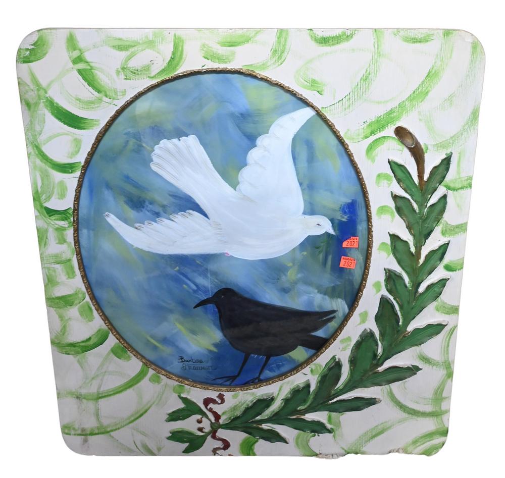 Large Group Lot of Art, to include Barbara Strawser (20th/21st century), Dove and Black Bird, mixed (1 of 8)