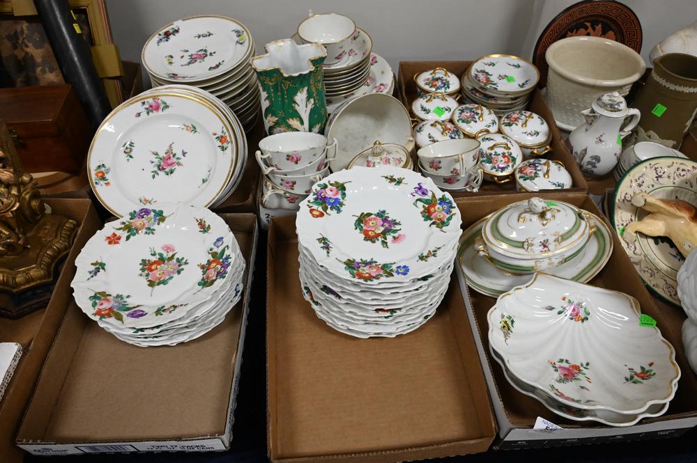 Six Tray Lots of Porcelain and China, to include English set of plates, partial set of porcelain, (1 of 5)