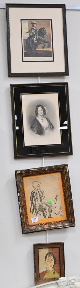 Large Group of Framed Items, to include prints, lithographs and paintings, largest 12" x 8 1/4". (1 of 11)