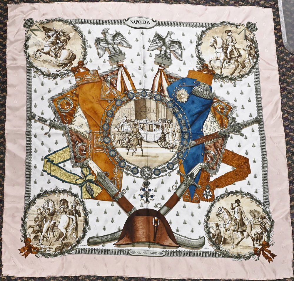 Hermes "Napoleon" Silk Scarf. (1 of 4)