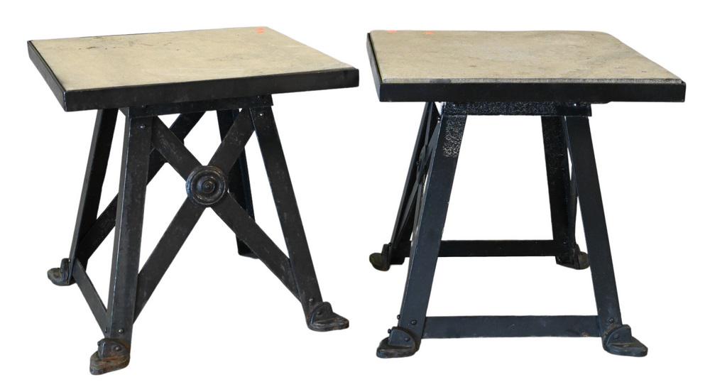 Three Piece Lot, to include a stone top coffee table, height 14 inches, top 40" x 66"; teak base, (1 of 5)