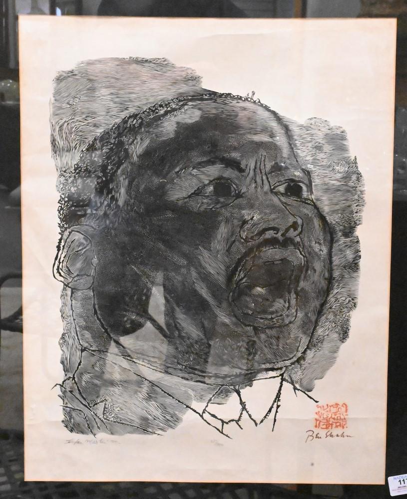 Ben Shahn (American, 1898 - 1969), "Martin Luther King, Jr.", 1966, engraving, edition 227/300, (1 of 5)