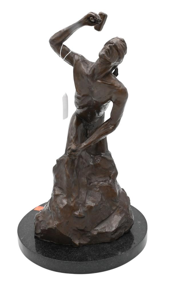 Dean Allison Bronze Sculpture, "The Entrepreneur", on granite base, signed Dean Allison, 1987, (1 of 5)