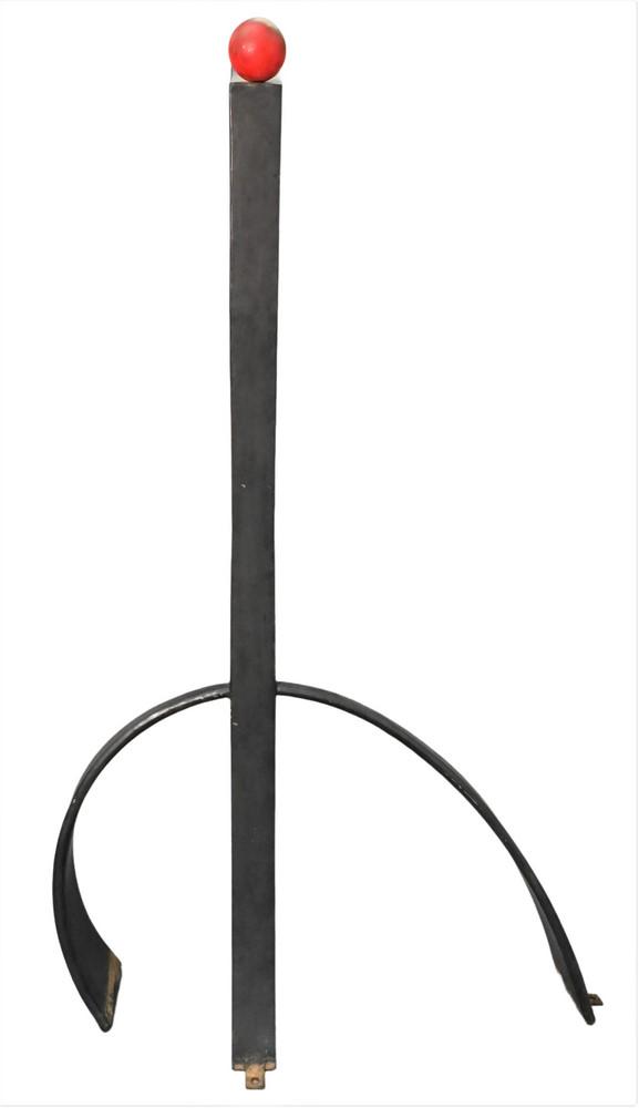 David Hayes (1931 - 2013), iron sculpture, height 77 inches, width 47 inches. (1 of 5)