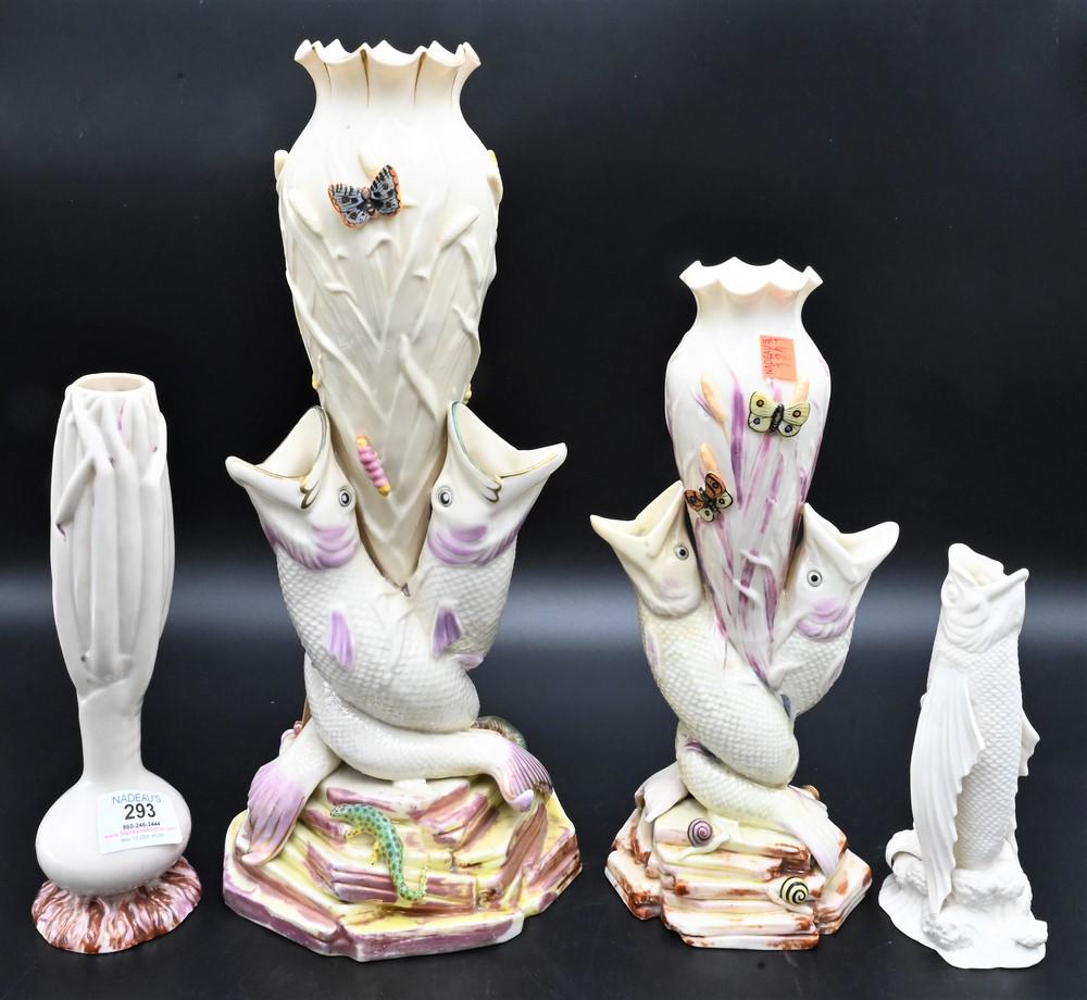 クリストフル　花瓶　two fish vase　魚　銀製品 Christofle Double Fish Vase,