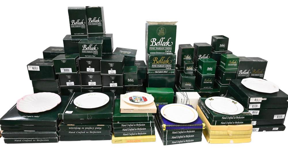 Large Group of Belleek, to include Christmas plates, pitchers, vases, cups, saucers, creamer, (1 of 6)