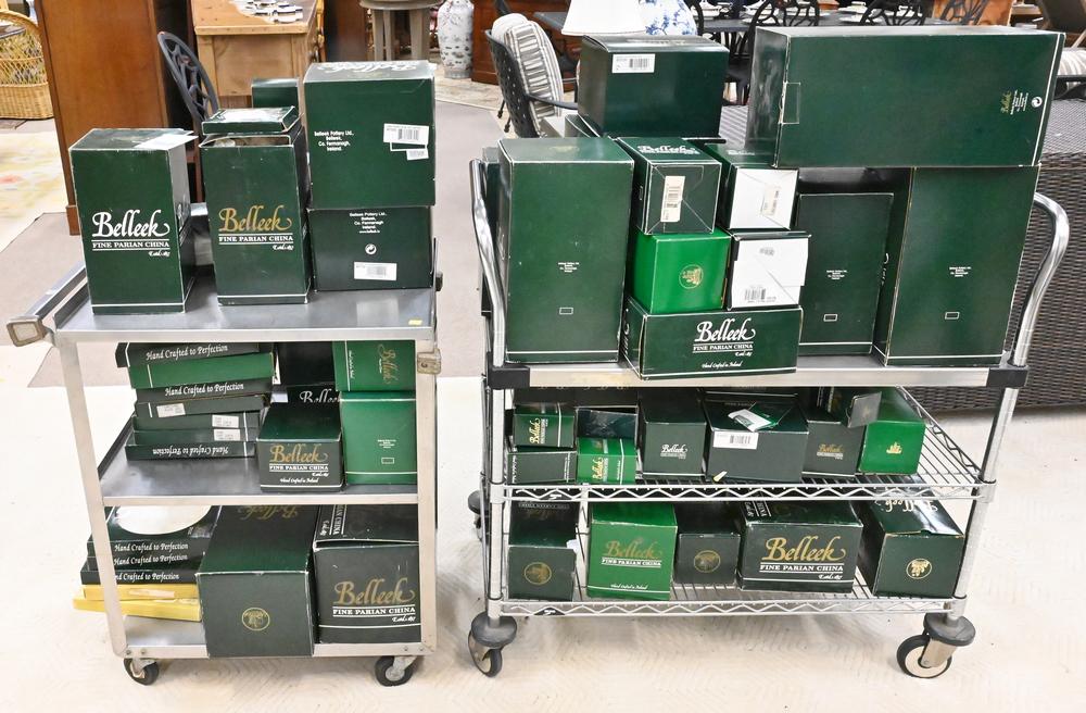 Large Group of Belleek, in original boxes, to include trays, vases, cups, teapots, Christmas plates, (1 of 5)