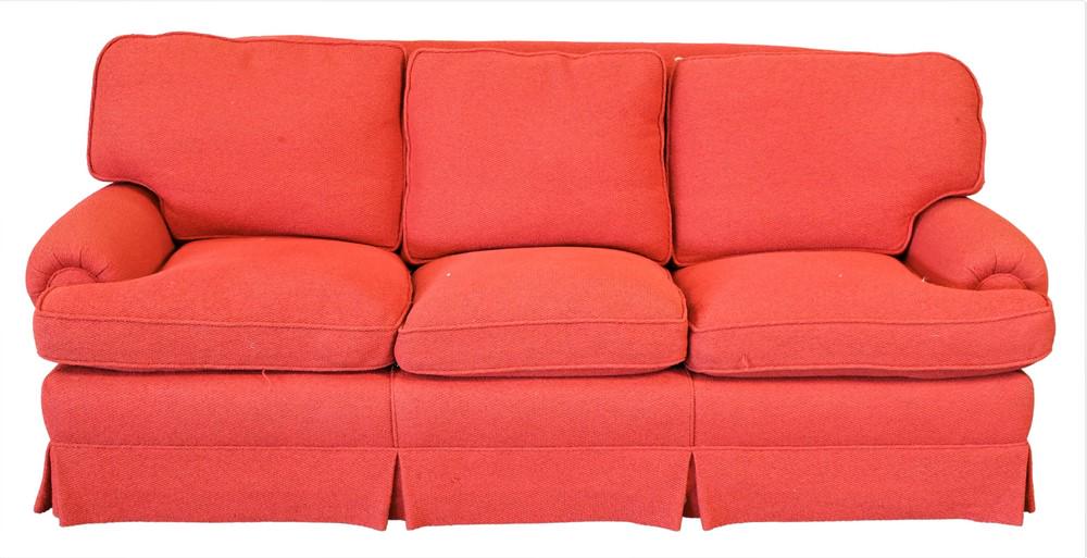 Brunschwig & Fils Saratoga Collection Upholstered Custom Sofa, height 34 inches, length 76 inches. (1 of 4)