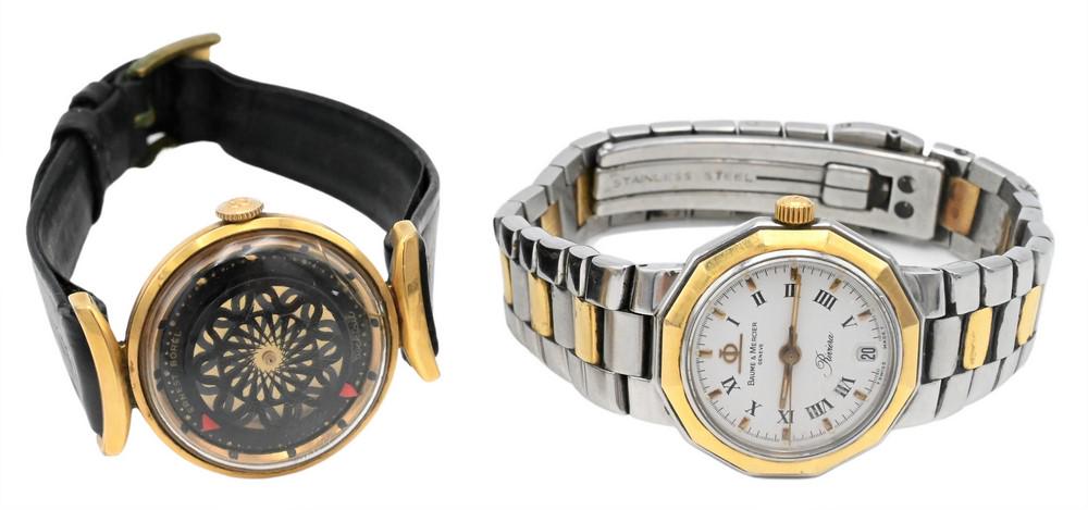 Two Vintage Mens Wristwatches, to include Wittnauer stainless with calendar; along with a Navier (1 of 4)