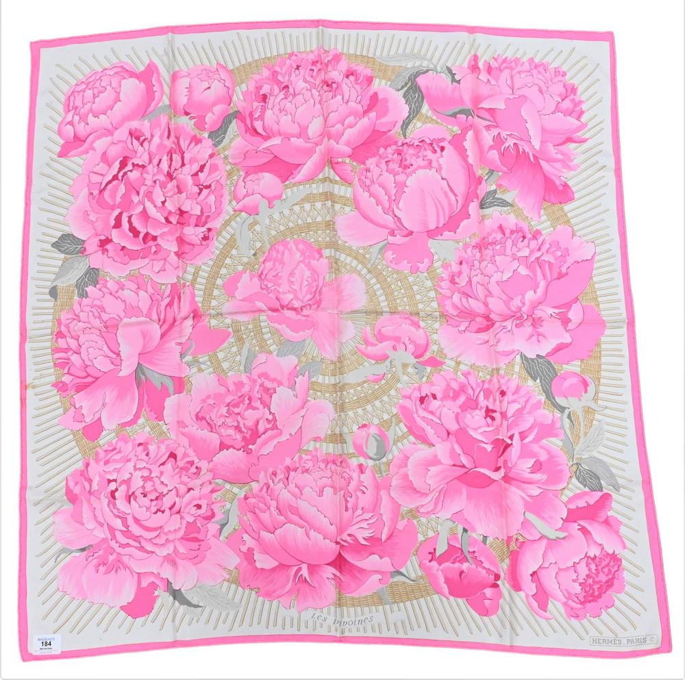 Hermes Paris Silk Scarf, 34" x 34".: Hermes Paris Silk Scarf, 34" x 34".