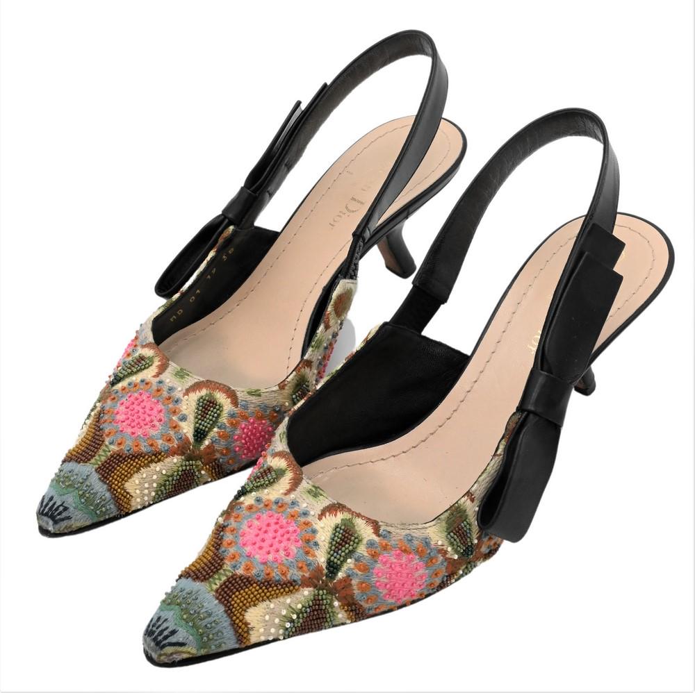Christian Dior Kaleidoscope Sweet-D Cypress GR Slingback Pumps, in original box, retail price (1 of 8)