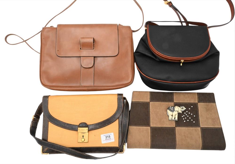 Four Vintage Handbags/Purses, to include Gucci, Fou, Salvatore Ferragamo, along with Bottega Veneta. (1 of 6)