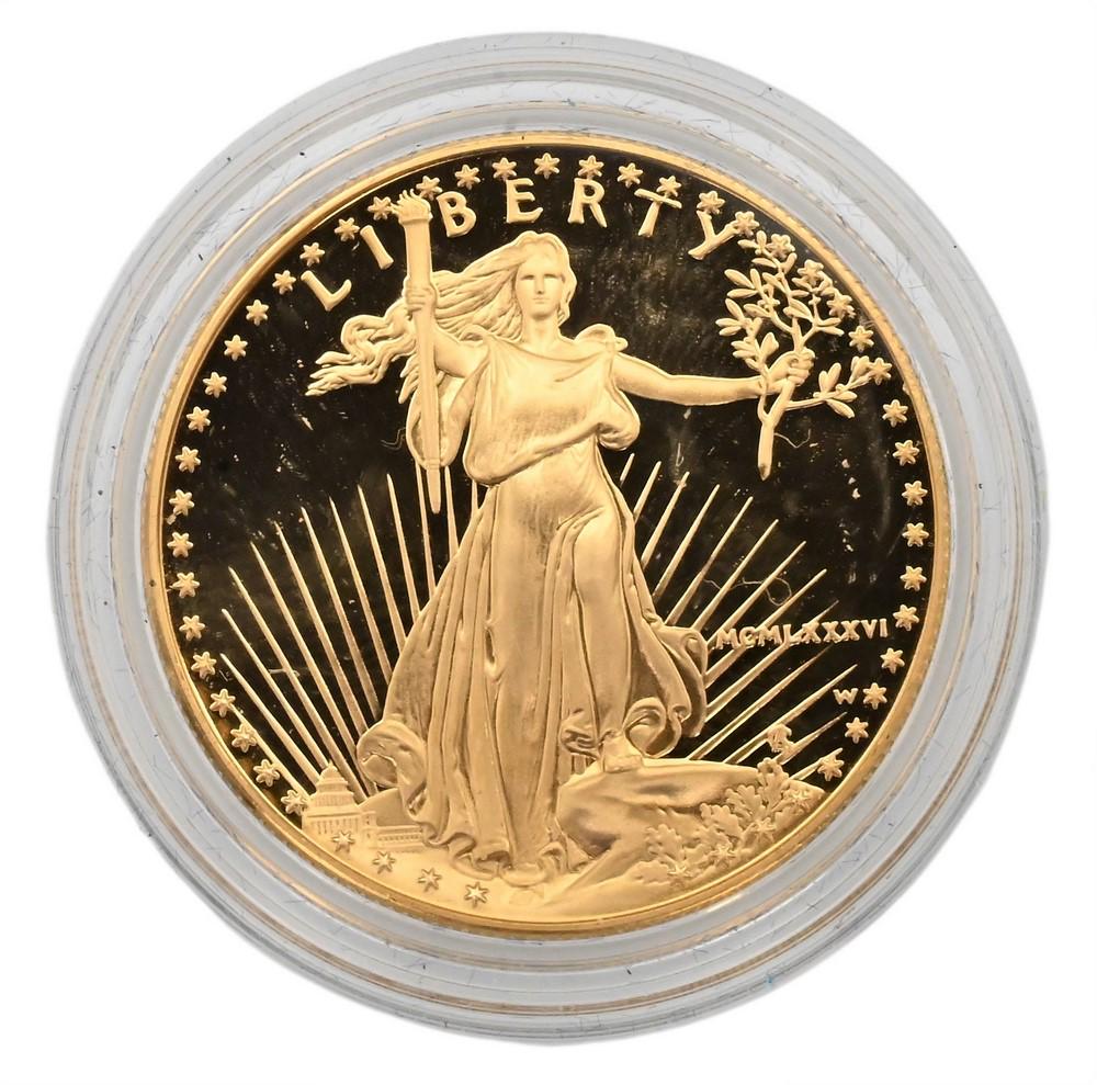 One 1986 Proof, 1 oz. American Gold Eagle. (1 of 2)