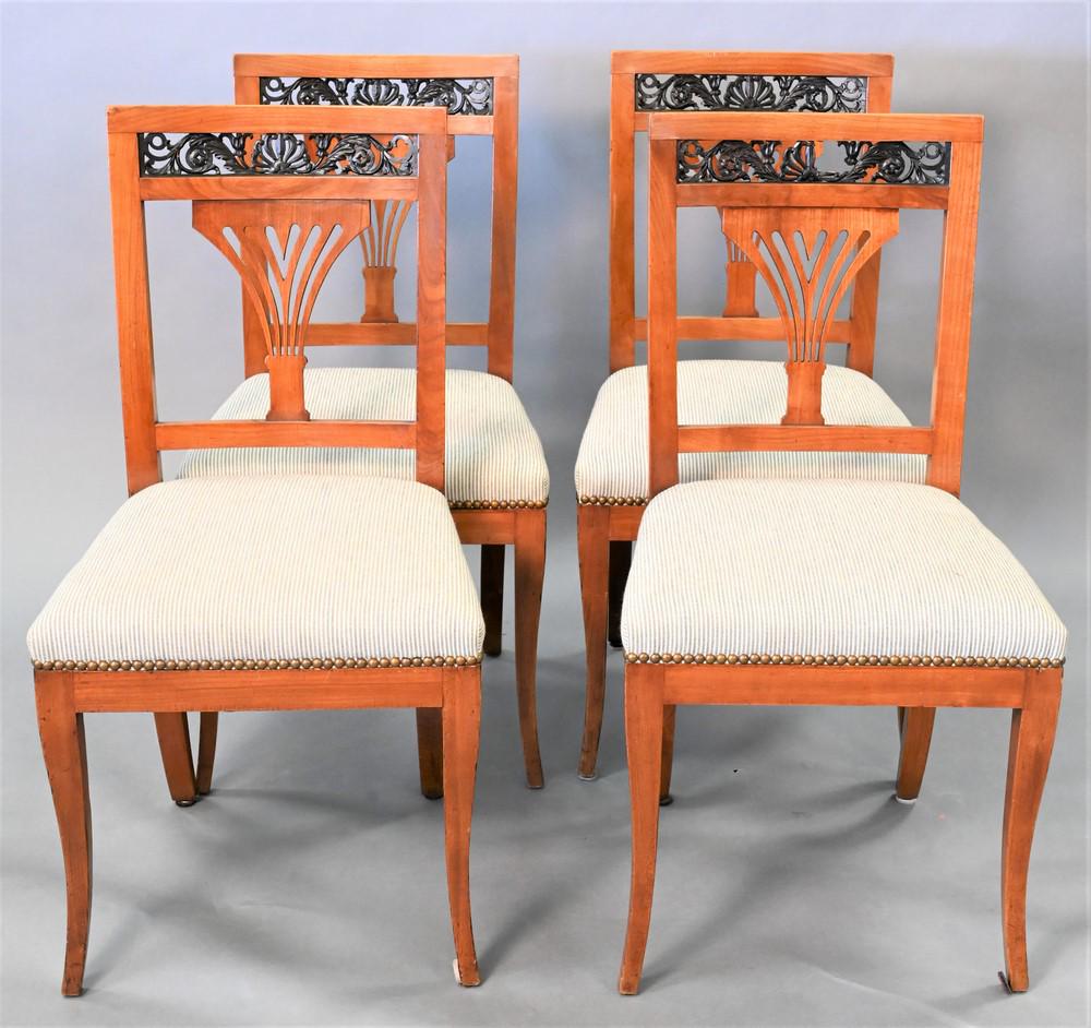 Set of Four Neoclassical Dining Chairs (1 of 4)