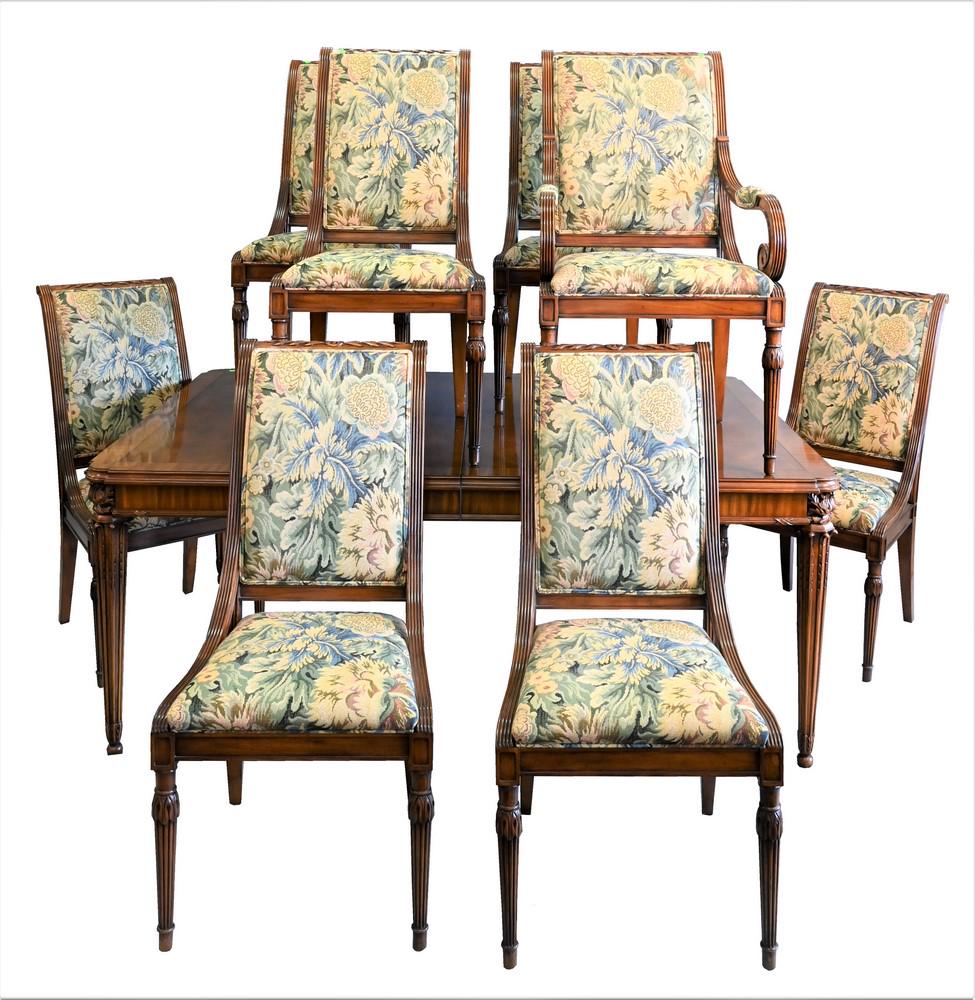 Karges Mahogany 10 Piece Dining Room Set, To Include Table Along With 9