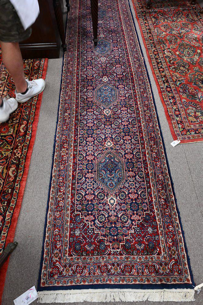 Bidjar Oriental Runner, late 20th century, 2' 9" x 18' 6". (1 of 3)