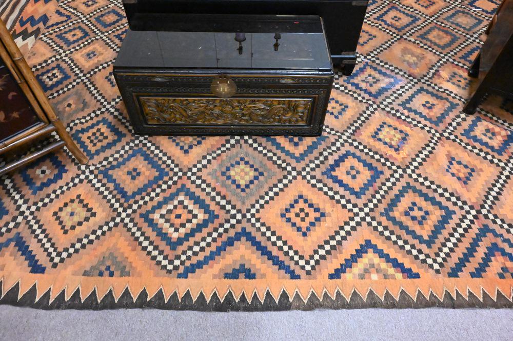 Flatweave Oriental Carpet, 7' 6" x 14' 10". (1 of 5)