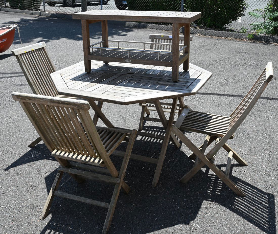 Six Piece Teak Outdoor Patio Set (1 of 6)