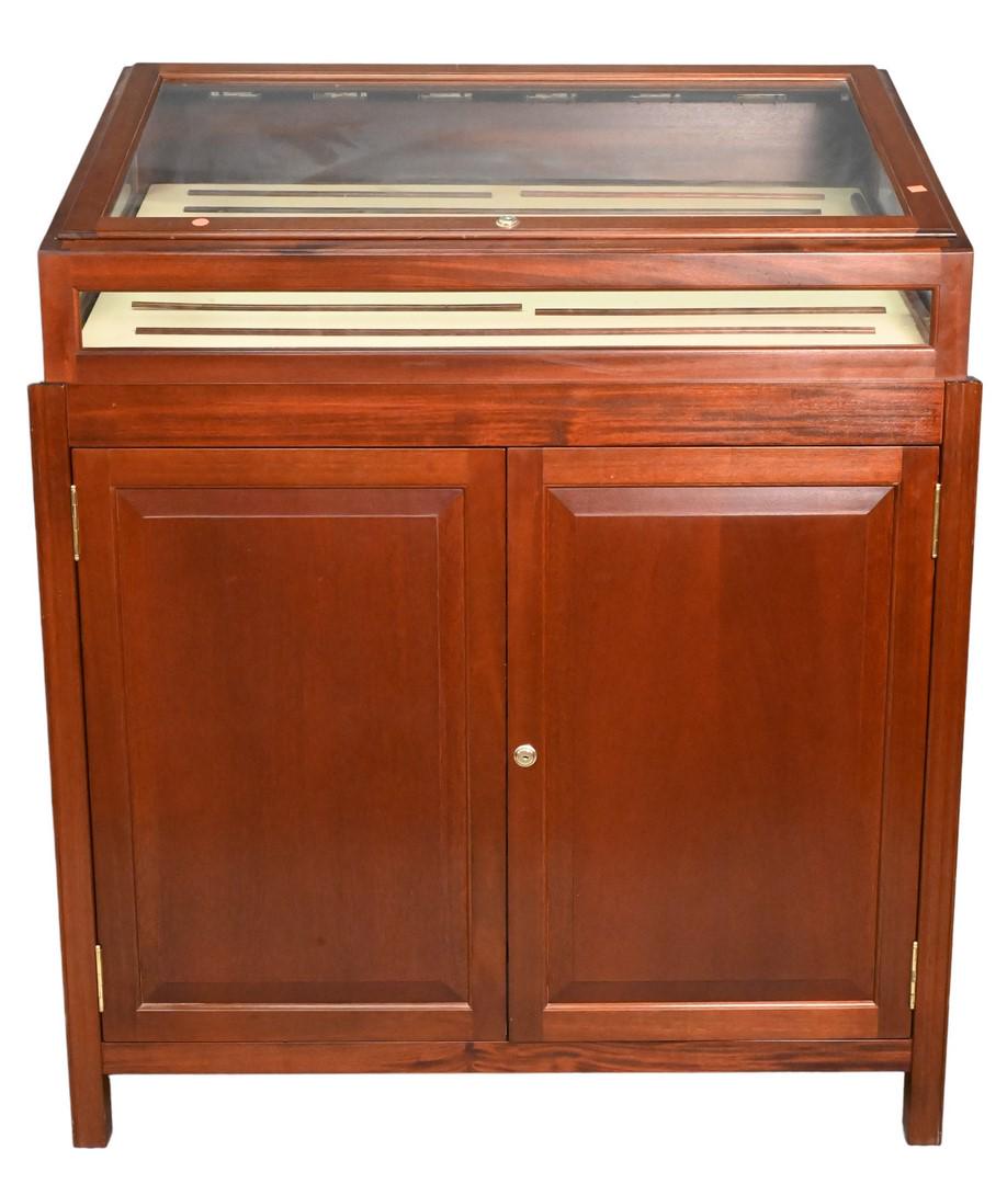 Custom Mahogany Display Cabinet in Two Parts (1 of 4)