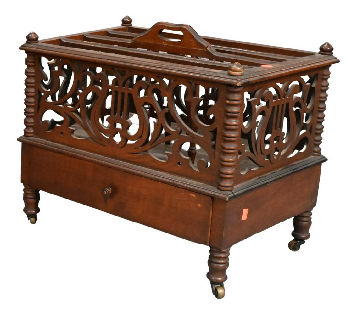 Victorian Walnut Canterbury (1 of 5)