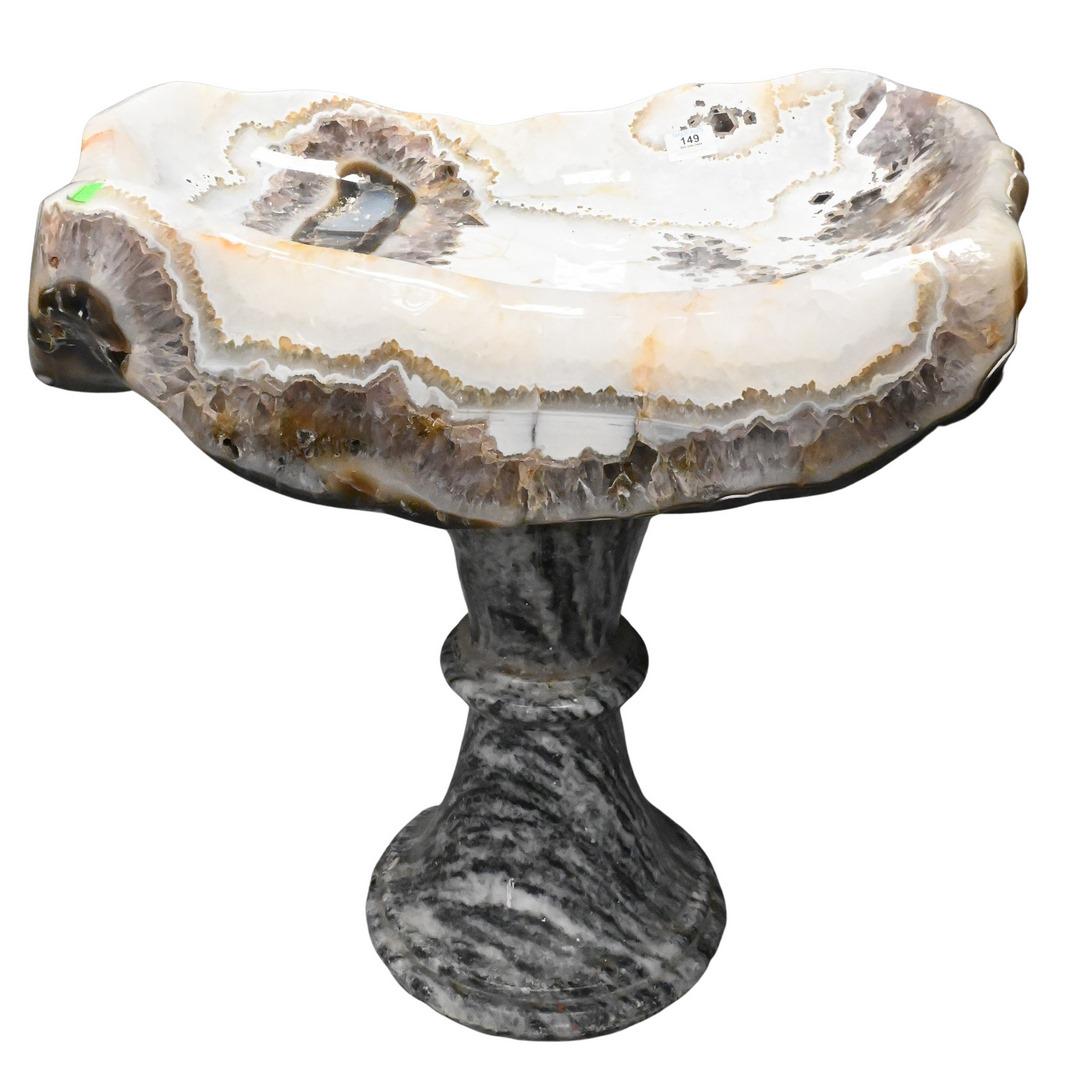 Polished Stone Birdbath (1 of 5)