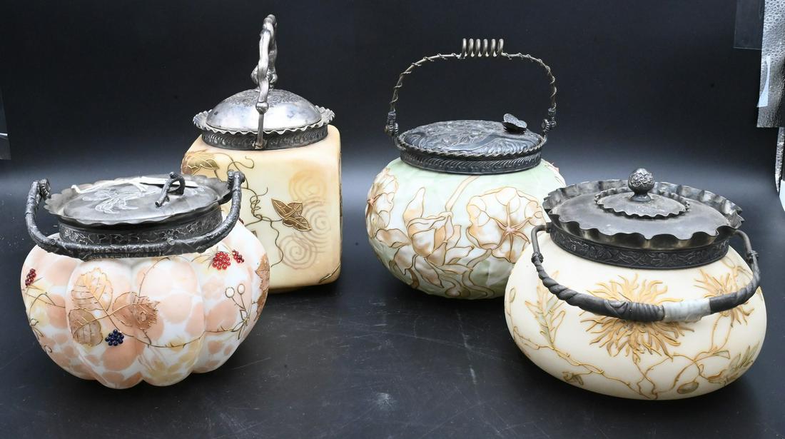 Four Mt. Washington Crown Milano Biscuit Jars (1 of 6)