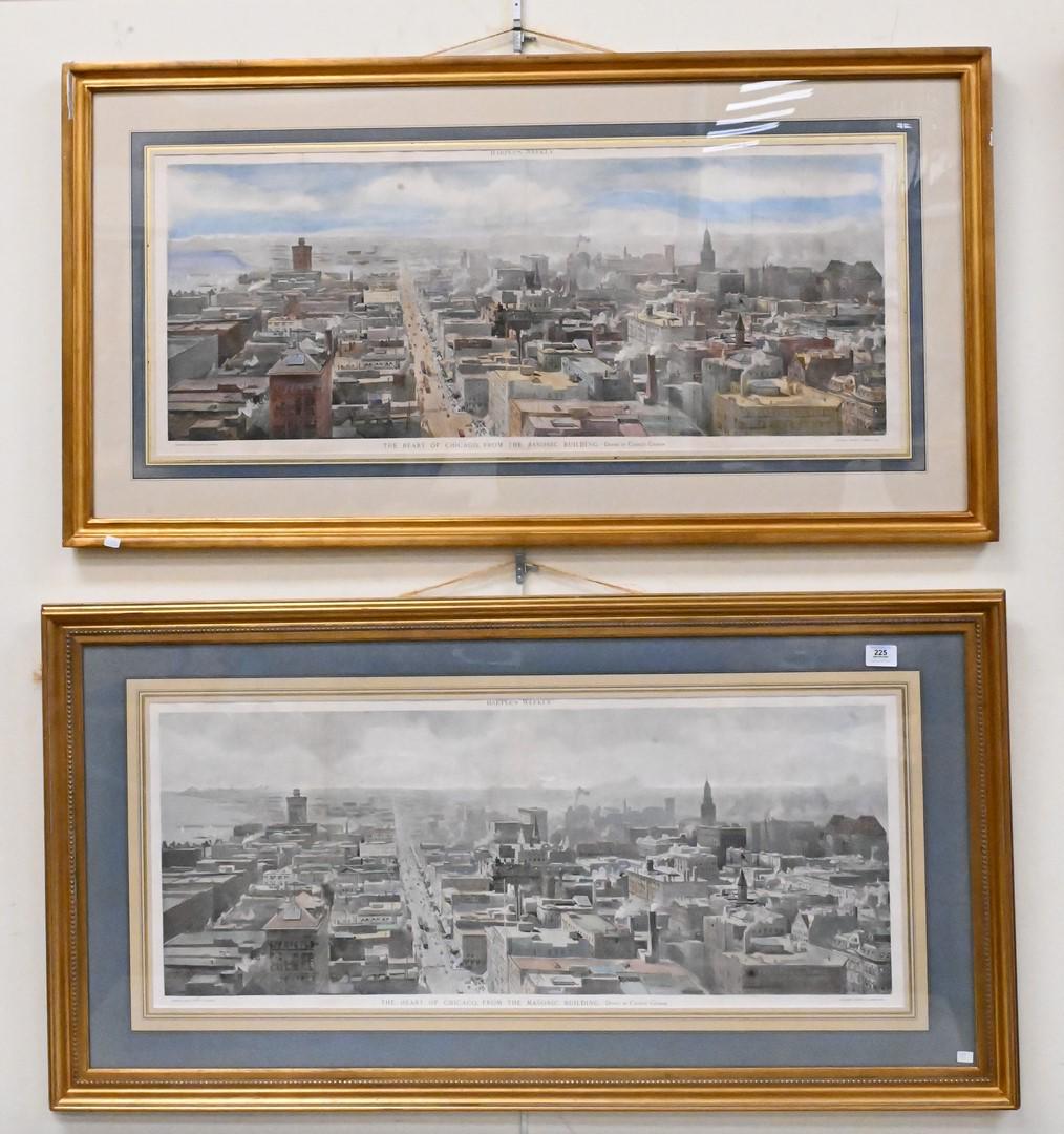 Three Framed Harperâ€™s Weekly Hand Colored Lithographs (1 of 7)