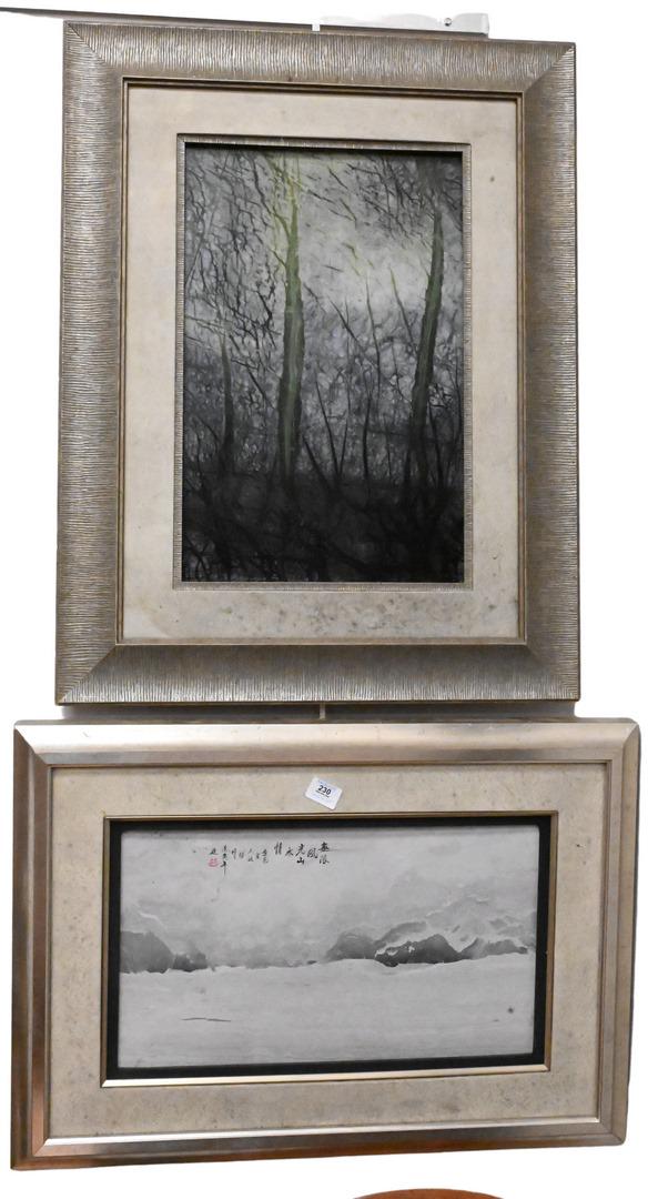 Two Framed Chinese Scholar Stones (1 of 5)