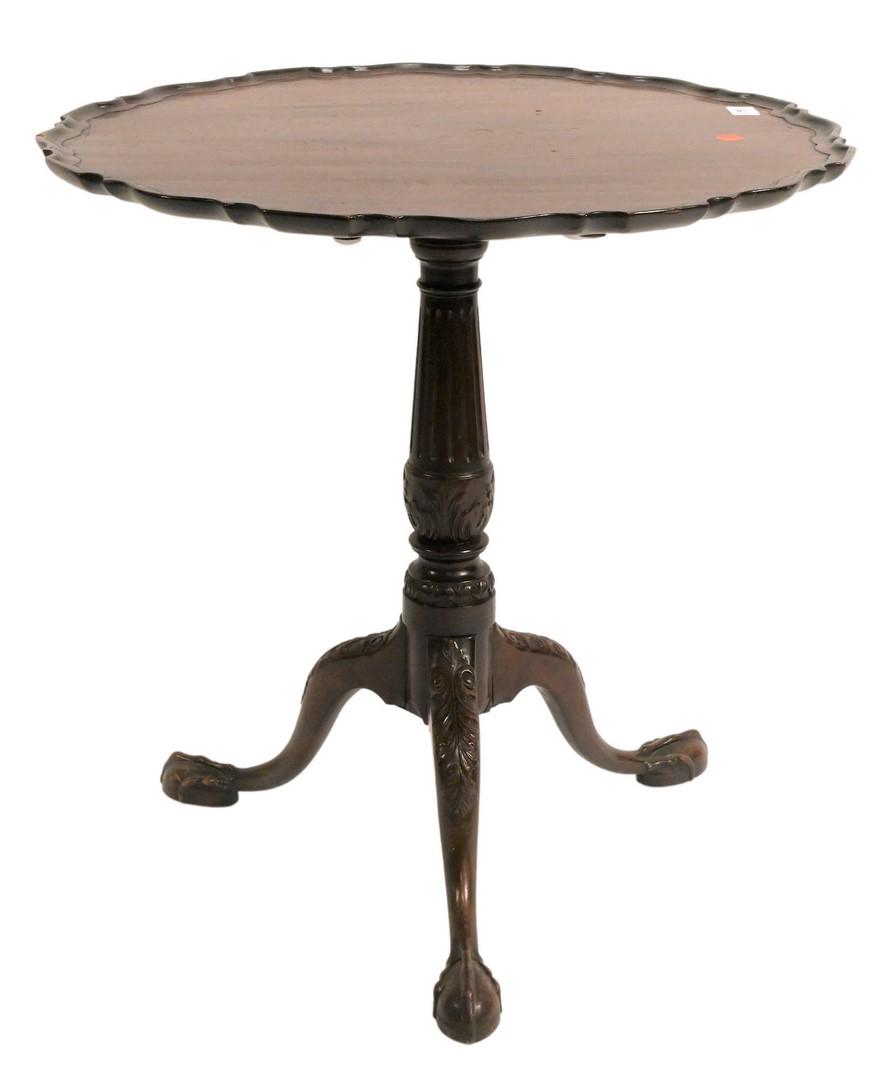 Lebanon Historical Society English Mahogany Pie Crust Table (1 of 3)