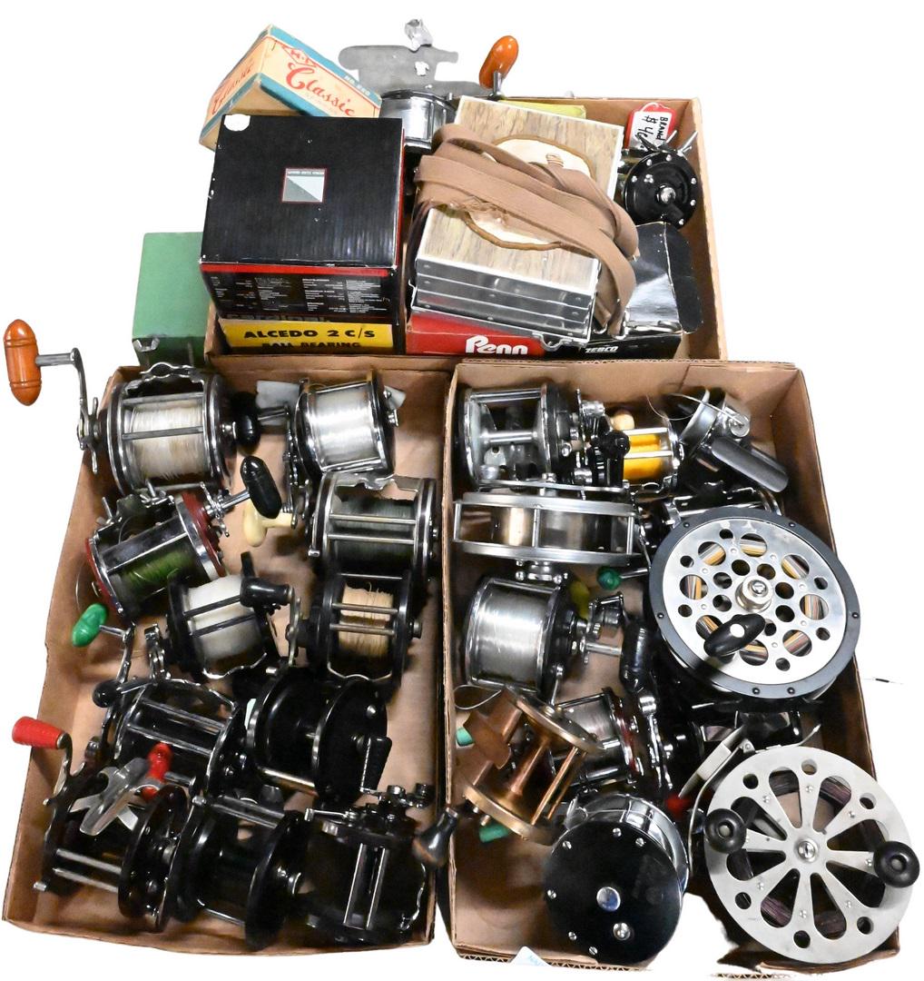 Approximately 32 Piece Lot of Assorted Penn and Pflueger Fishing Reels (1 of 6)