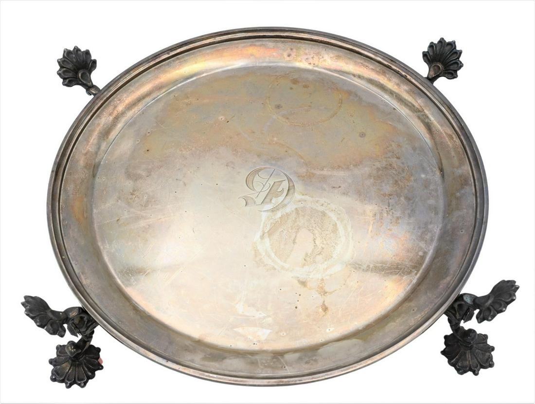 Samuel Kirk Round Sterling Silver Tray (1 of 5)