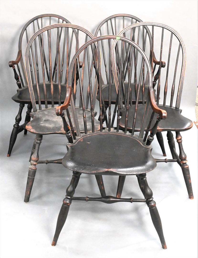 Assembled Set of Eight Windsor Style Chairs (1 of 5)