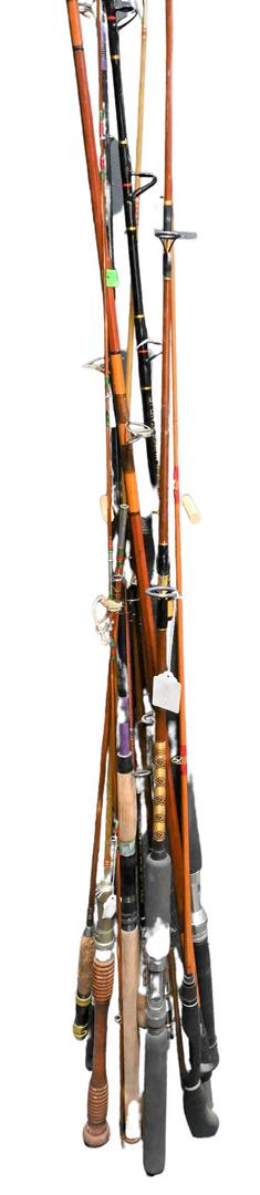 Group Of Approximately 10 Fresh And Saltwater Fishing Rods: Group Of Approximately 10 Fresh And Saltwater Fishing Rods. Provenance: Estate of Peter Tillou, Litchfield, Connecticut.