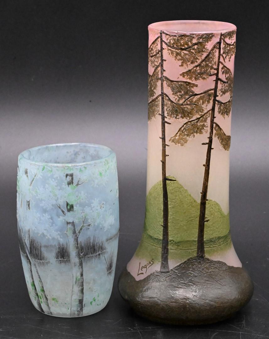 Two Art Glass Daum Nancy Vases (1 of 6)