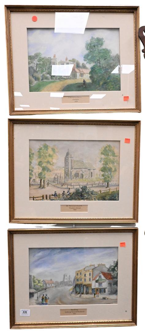 Set of Eight Watercolor Landscapes (1 of 7)